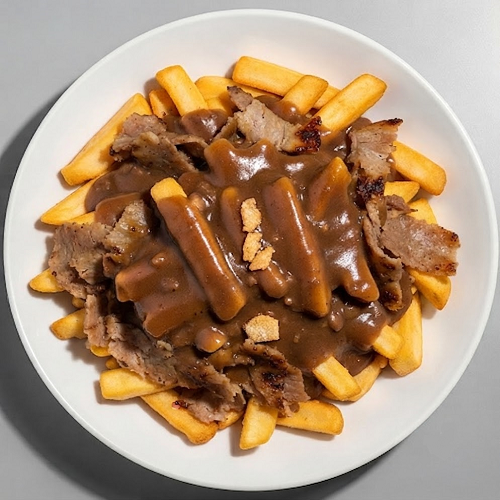 Chips, Cheese. Donner & Curry Sauce 